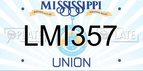 LMI357 Mississippi License Plate