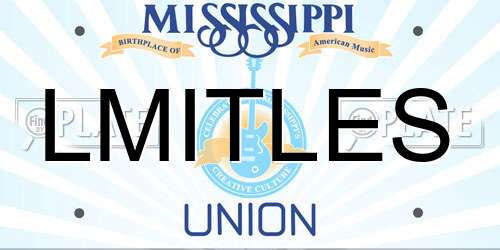 LMITLES Mississippi License Plate