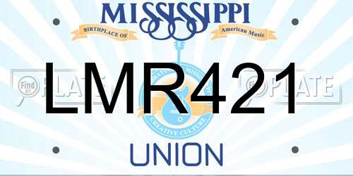 LMR421 Mississippi License Plate