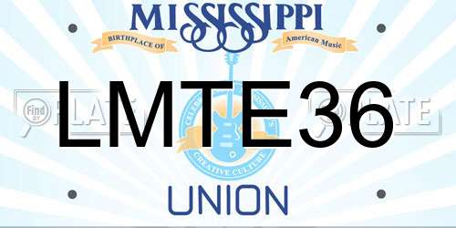 LMTE36 Mississippi License Plate
