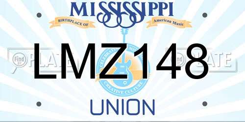 LMZ148 Mississippi License Plate