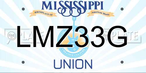 LMZ33G Mississippi License Plate