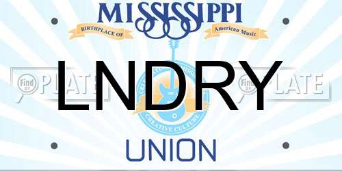 LNDRY Mississippi License Plate