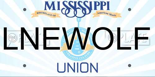 LNEWOLF Mississippi License Plate