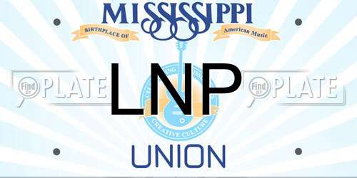 LNP Mississippi License Plate