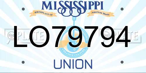 LO79794 Mississippi License Plate