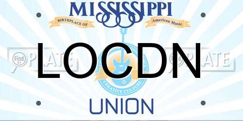 LOCDN Mississippi License Plate