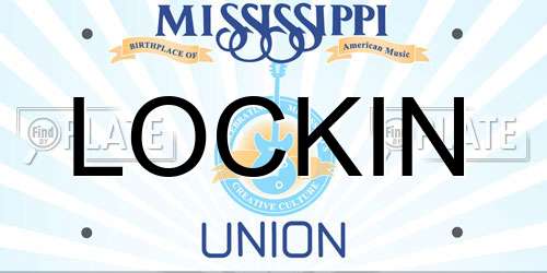 LOCKIN Mississippi License Plate