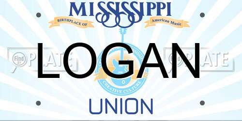 LOGAN Mississippi License Plate