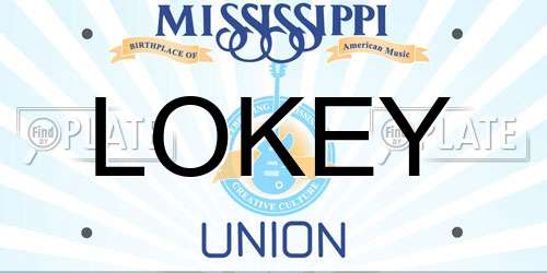 LOKEY Mississippi License Plate