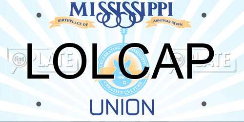 LOLCAP Mississippi License Plate