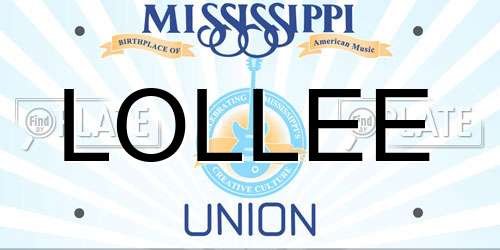 LOLLEE Mississippi License Plate