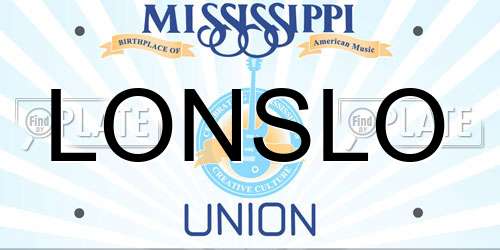 LONSLO Mississippi License Plate