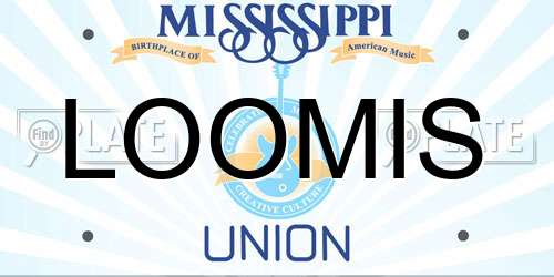 LOOMIS Mississippi License Plate