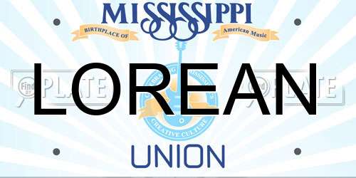 LOREAN Mississippi License Plate