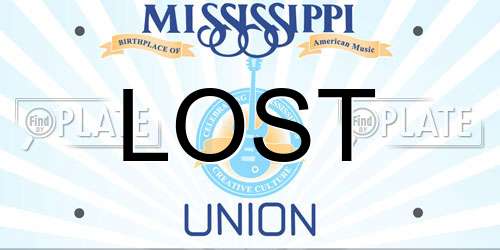 LOST Mississippi License Plate