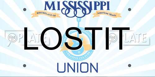 LOSTIT Mississippi License Plate