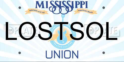 LOSTSOL Mississippi License Plate
