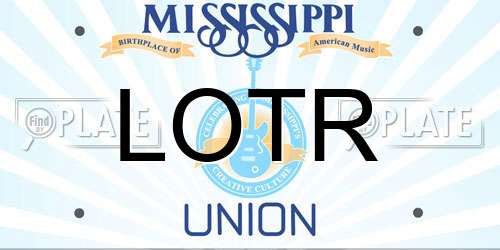 LOTR Mississippi License Plate