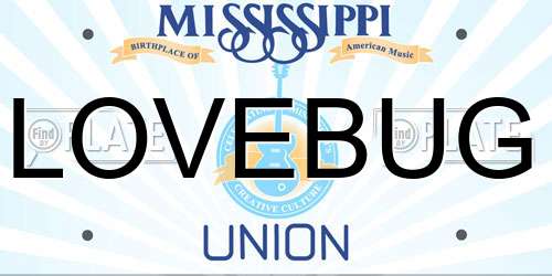 LOVEBUG Mississippi License Plate