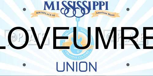 LOVEUMRE Mississippi License Plate