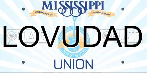 LOVUDAD Mississippi License Plate