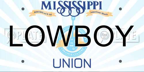 LOWBOY Mississippi License Plate