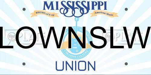 LOWNSLW Mississippi License Plate