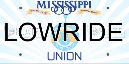 LOWRIDE Mississippi License Plate