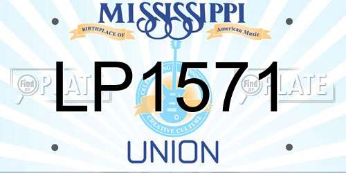 LP1571 Mississippi License Plate