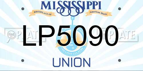 LP5090 Mississippi License Plate