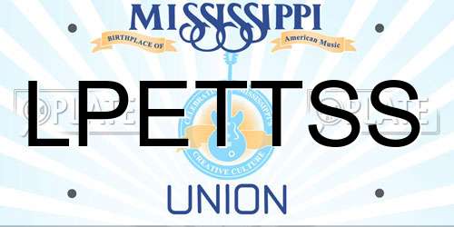 LPETTSS Mississippi License Plate