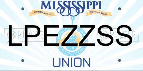 LPEZZSS Mississippi License Plate