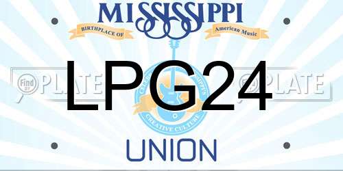 LPG24 Mississippi License Plate