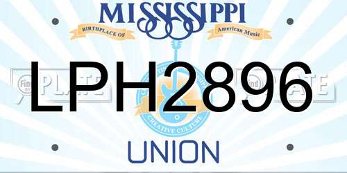 LPH2896 Mississippi License Plate