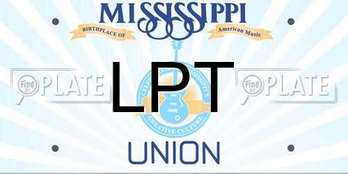LPT Mississippi License Plate