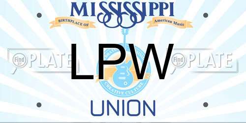 LPW Mississippi License Plate