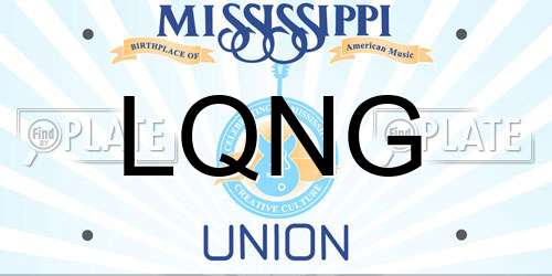 LQNG Mississippi License Plate