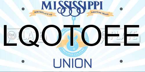 LQOTOEE Mississippi License Plate