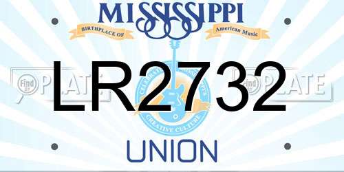 LR2732 Mississippi License Plate