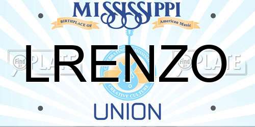 LRENZO Mississippi License Plate
