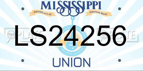 LS24256 Mississippi License Plate