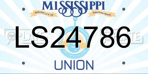 LS24786 Mississippi License Plate