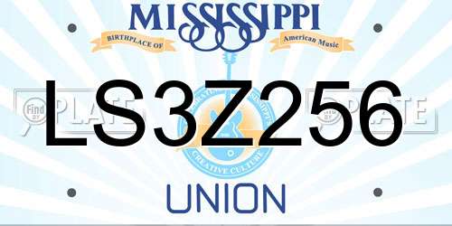 LS3Z256 Mississippi License Plate