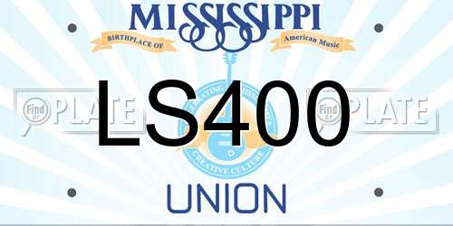 LS400 Mississippi License Plate