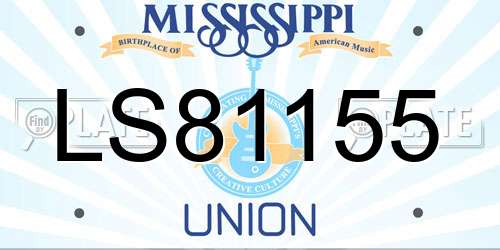 LS81155 Mississippi License Plate