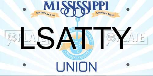LSATTY Mississippi License Plate