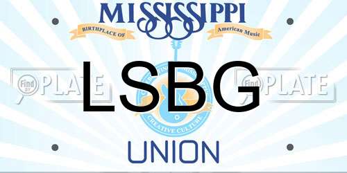 LSBG Mississippi License Plate