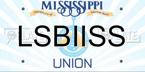 LSBIISS Mississippi License Plate