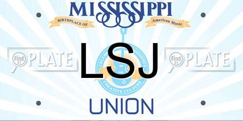 LSJ Mississippi License Plate